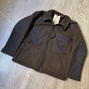 1990 US Military Cold Weather Fleece Jacket Brown Medium